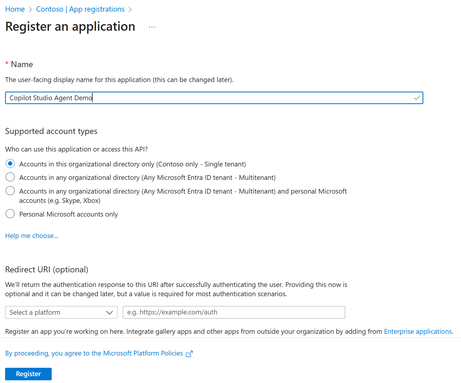 App Registration