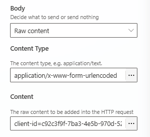 HTTP Request Body Content