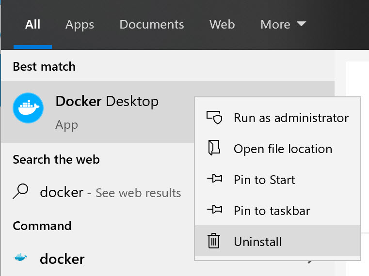 Uninstall Docker