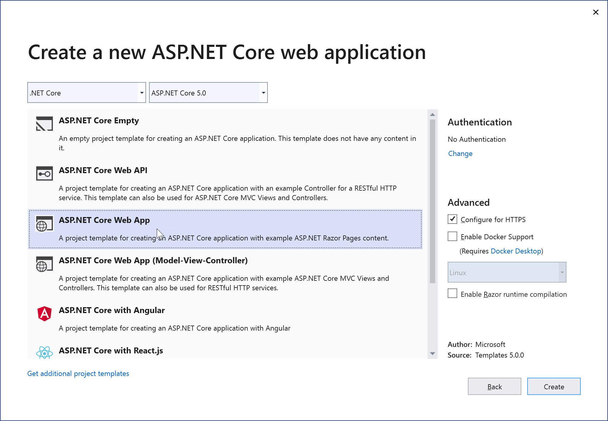 ASP.NET Web App Template