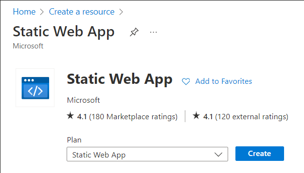 Create Static Web Apps