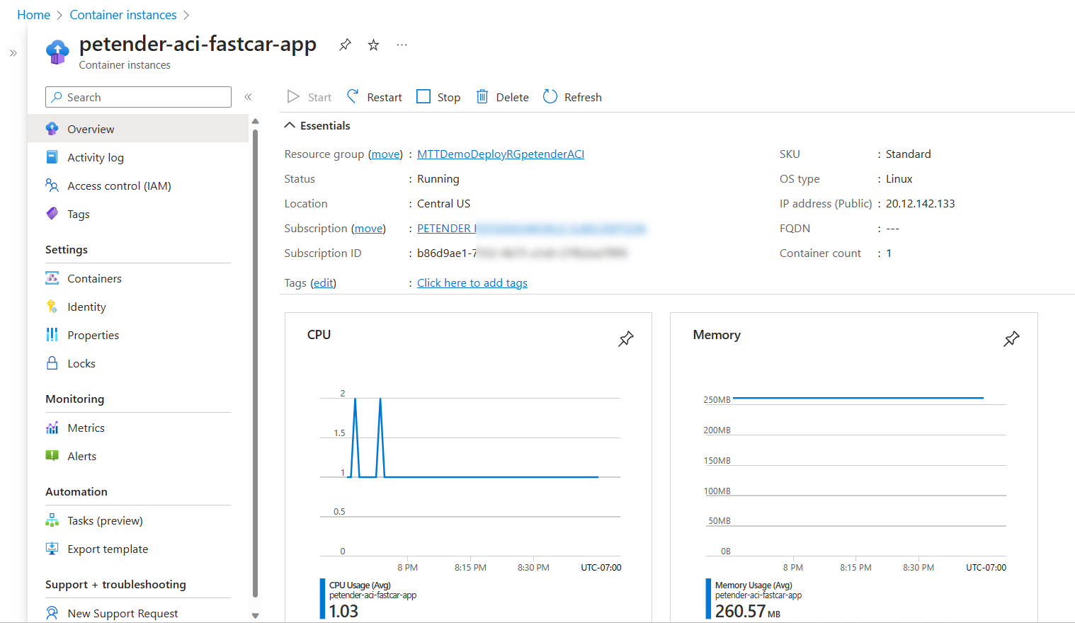 Azure Container Instance