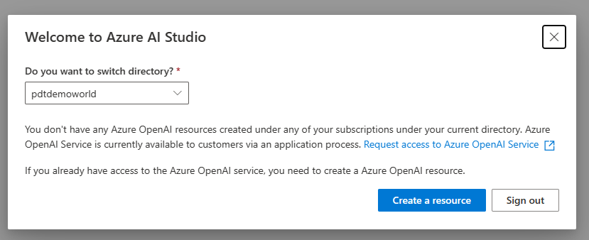 Azure OpenAI Studio