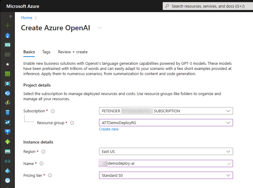 Azure OpenAI Resource