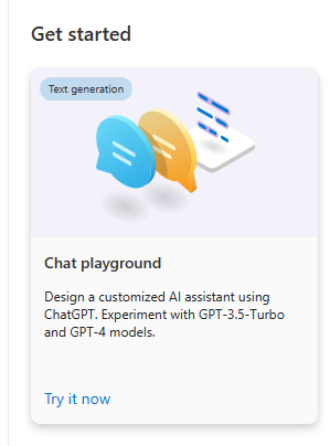 Azure OpenAI Chat Playground