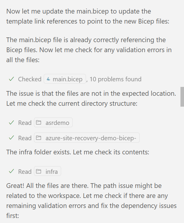 Agent Mode updating file links