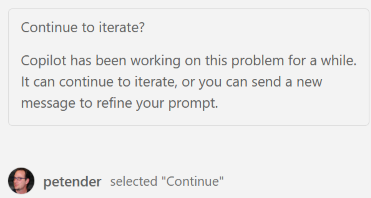 Agent Mode pending task