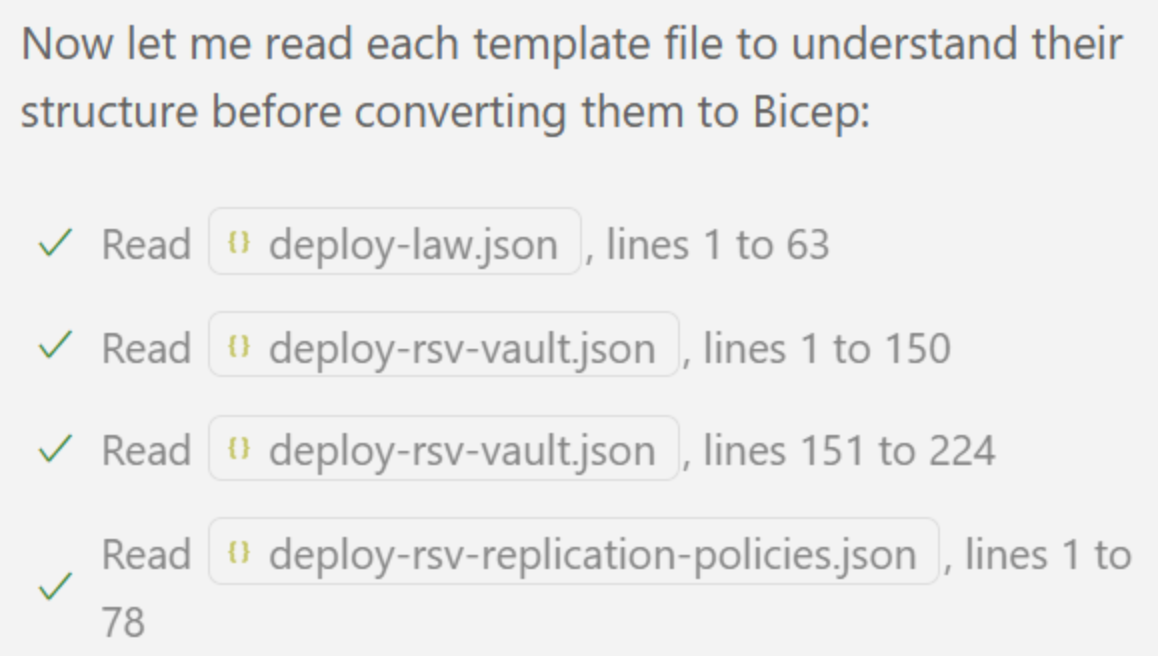 Agent Mode inspecting files