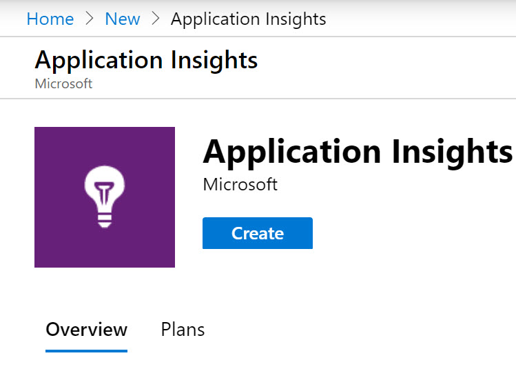 Create Application Insights