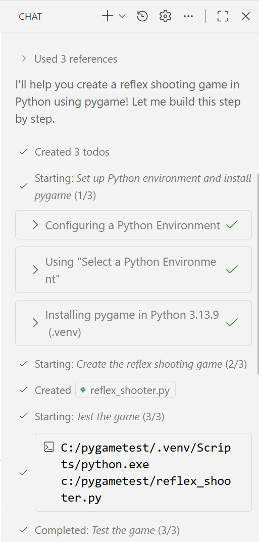 Using GitHub Copilot Agent Mode to vibe code a Python shooting game ...