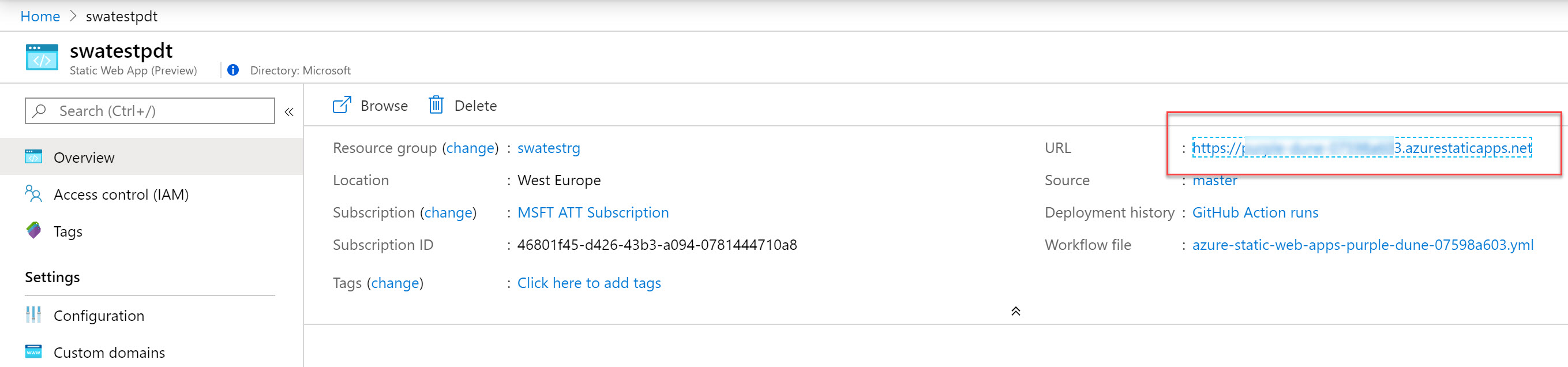 Static Web Site Running