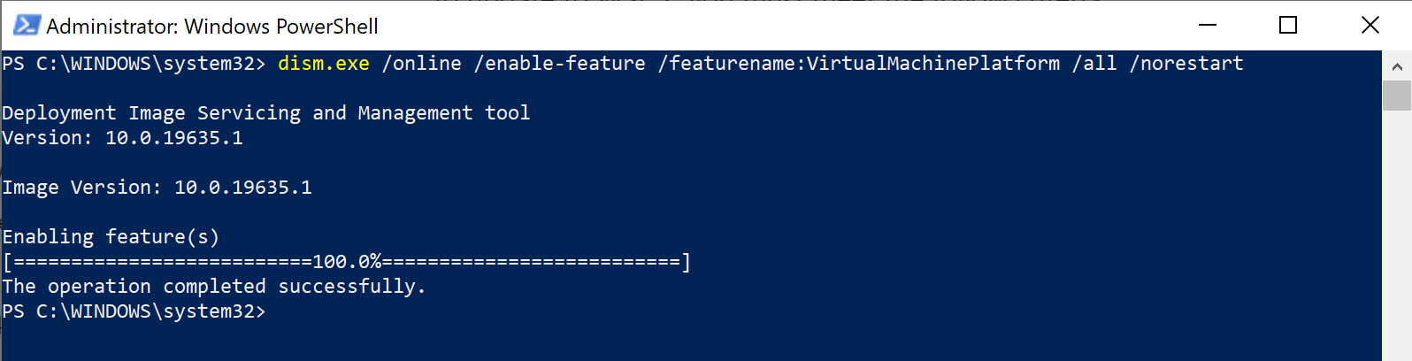 Install VMPLatform Feature