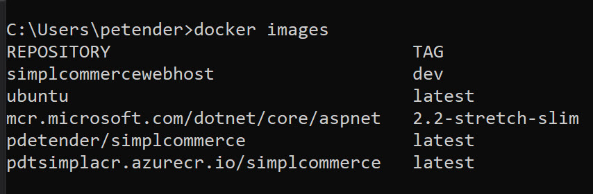 Docker images