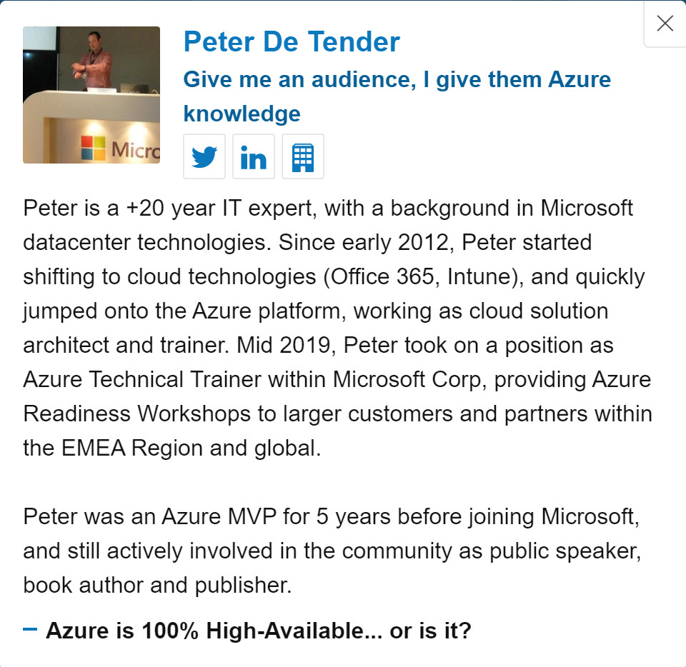 Azure Day Rome session