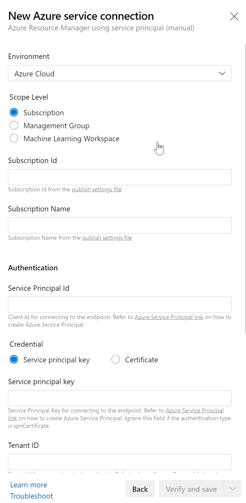 ado service connection