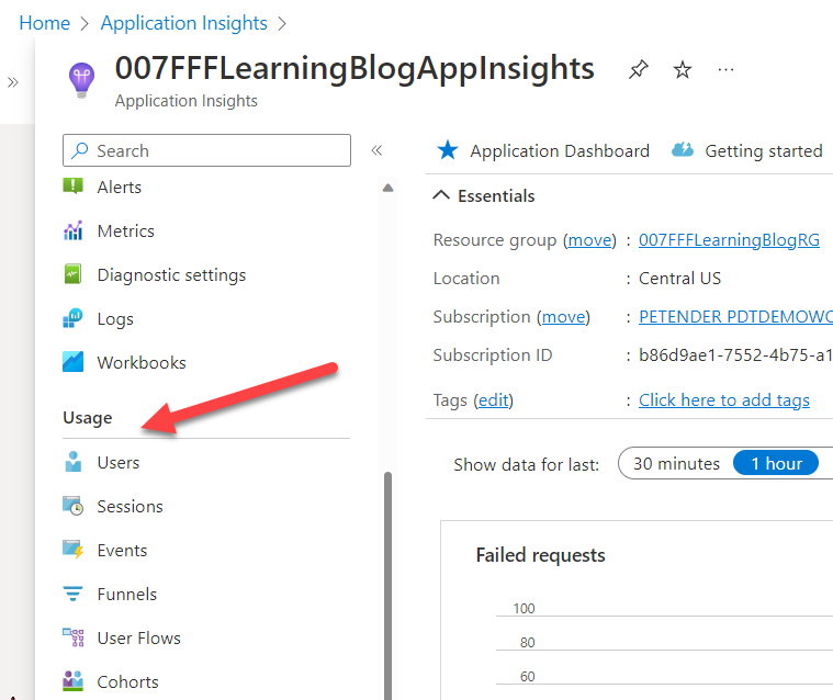 App Insights Statistics