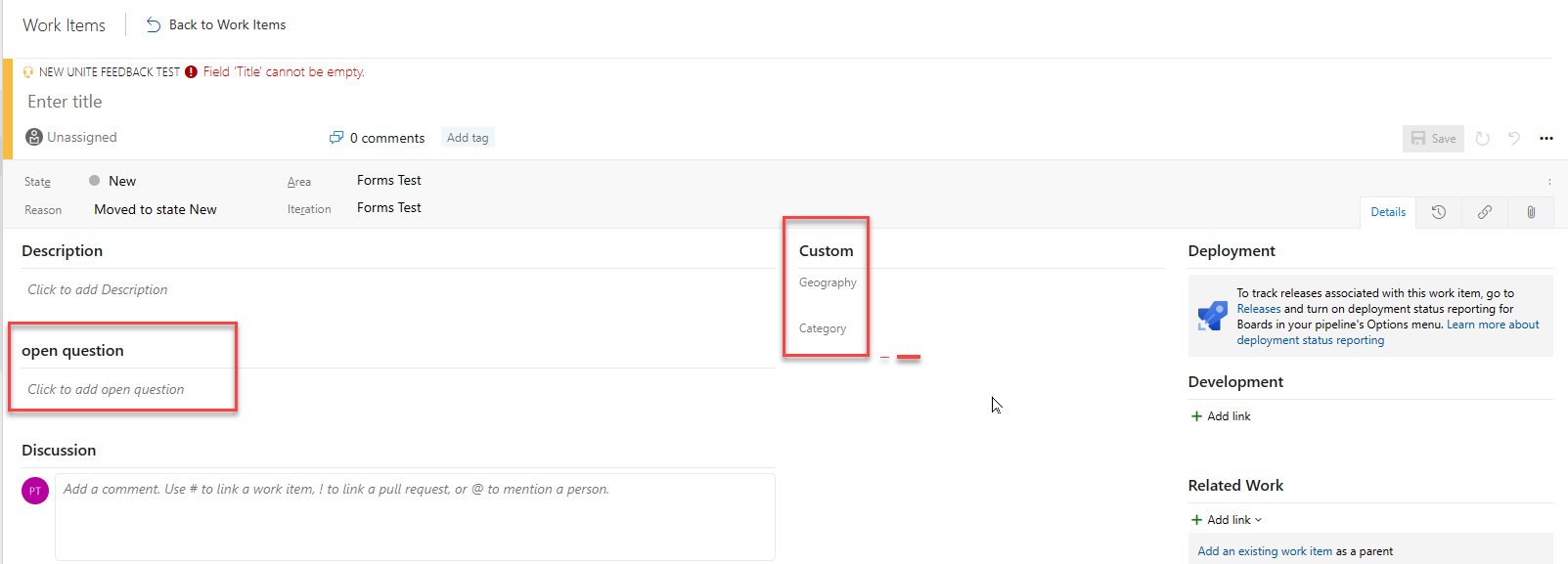 Custom Work Item Type