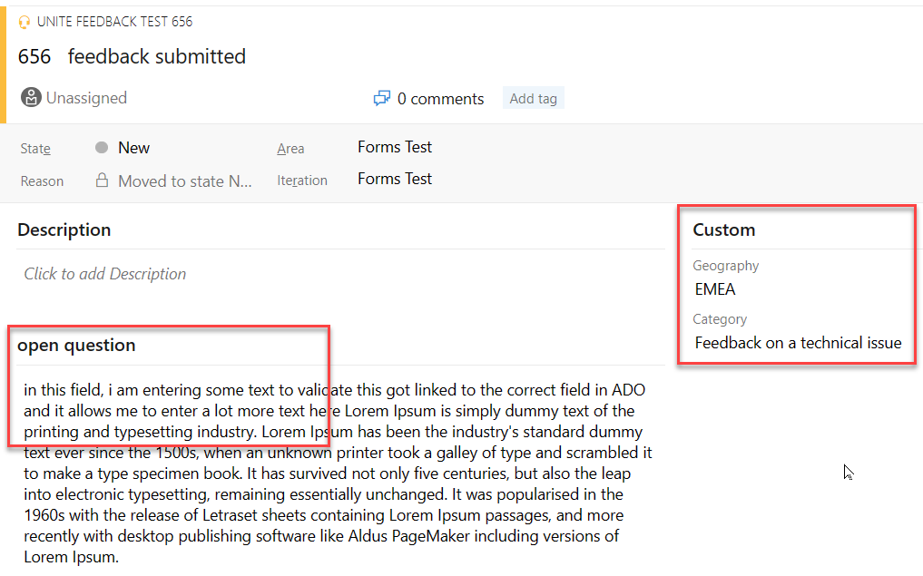 Logic Apps created Work Item details