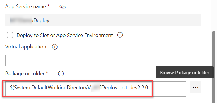 App Service Release settings