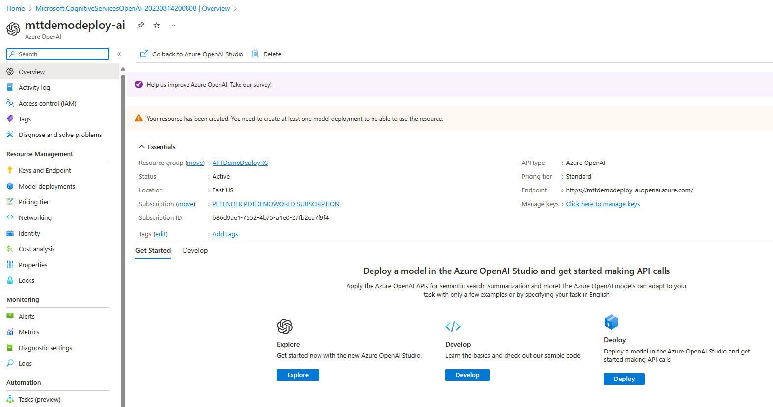 Azure OpenAI Resource