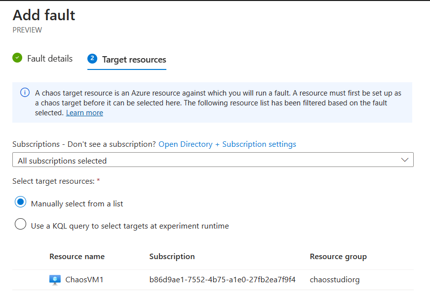 Chaos Studio Experiment Basics