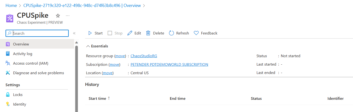 Chaos Studio Experiment Basics