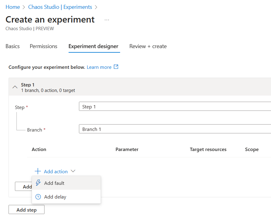 Chaos Studio Experiment Basics