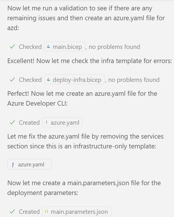 Agent Mode create azure.yaml