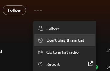 Don’t play this artist